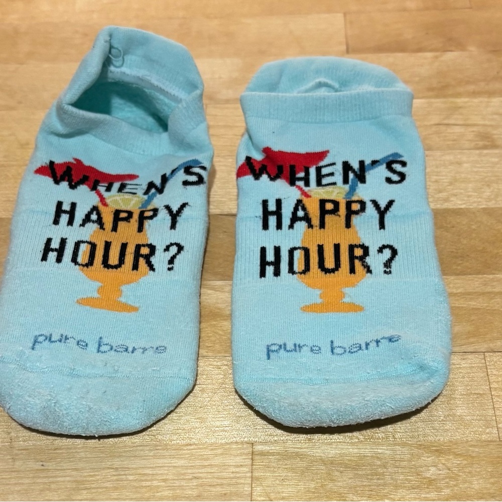 Pure Barre Light Blue Socks
